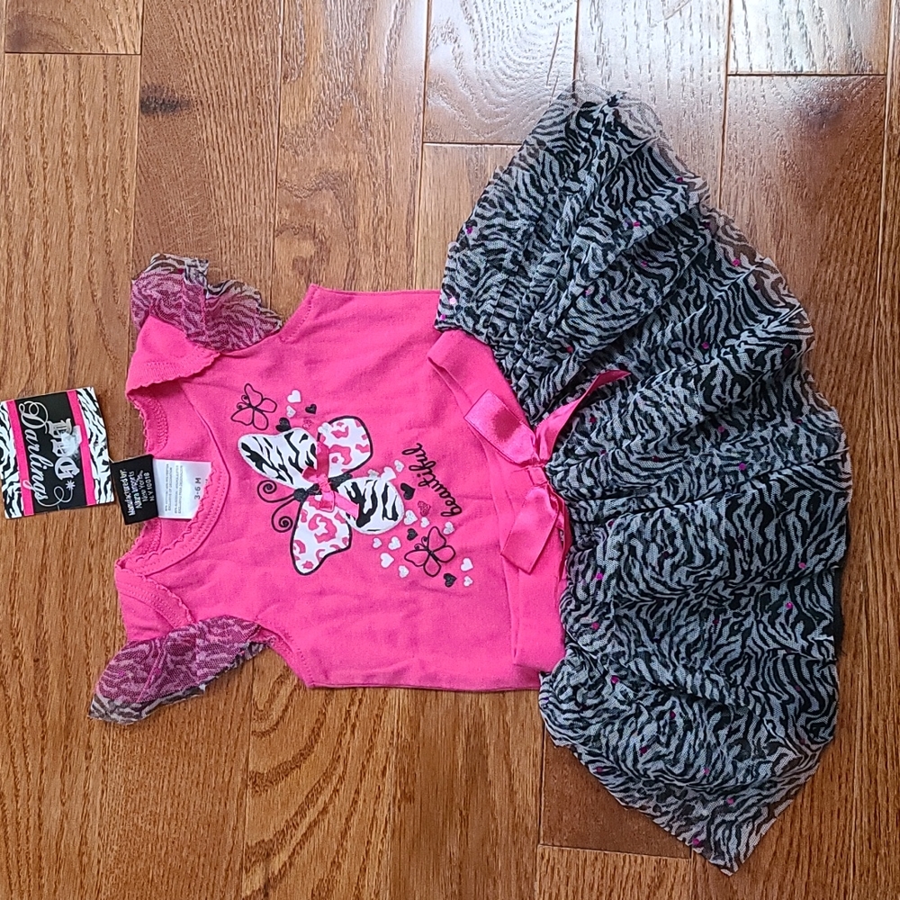 Baby Girl Matching Shirt Set (3-6 months)